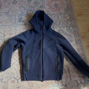 Nike Dark Blue Full-Zip Hoodie tech fleece